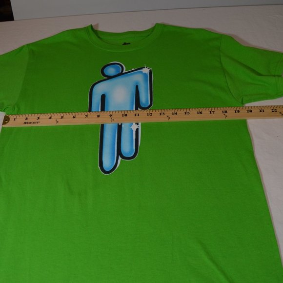 Top Shop BillieEilish Women's Size Large Lime Green Blohsh Graphic Tee Shirt - Picture 5 of 8
